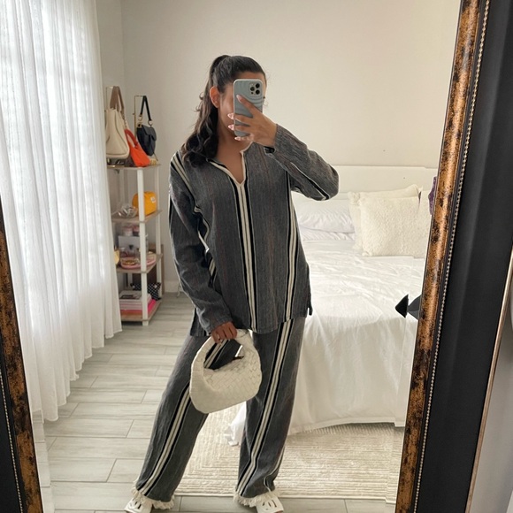 ZARA Striped Black and White Pant Set - Picture 4 of 9